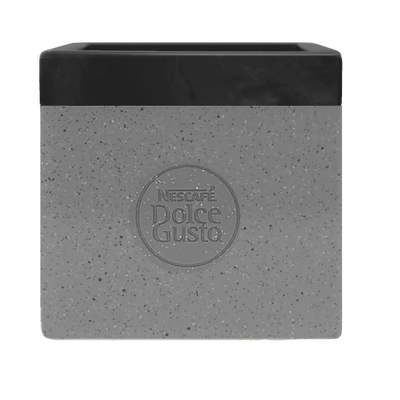 LIXEIRA CINZA SUSTENTÁVEL PARA CÁPSULAS