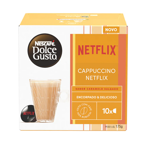 CAPPUCCINO NETFLIX SABOR CARAMELO SALGADO 10 CÁPSULAS