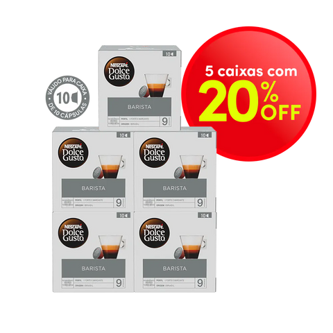 COMBO ESPRESSO BARISTA COMPRE 5 COM 20% OFF